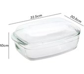 Start Electric | Cacerola de Vidrio con Tapa, Redonda, con Asas, Apta para Horno, Microondas y Lavavajillas, Libre de BPA | Marca Quttin