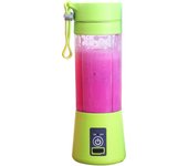 Electric fruit juice blender, USB rechargeable, 4 blades for an excellent mix, 380 Ml. 1 Piece Green Pd8cc