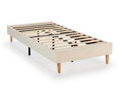 VS Venta-Stock Base tapizada Niebla 90x190 cm tela borreguito Beige