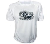MERCHANDMANIA CAMISETA deporte playa moto acuatica agua carrera tshirt