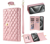 Crossbody Lanyard Leather Case For iPhone 15 16 Pro Max 16E 14 Plus 13 12 11 XR 7 8 SE 2022 Cards Zipper Purse Wallet Cover