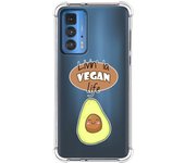 Funda Silicona Antigolpes para Motorola Edge 20 Pro diseño Vegan Life Dibujos