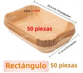100/50PCS Rectangle Air Fryer Paper Square Baking Paper Barbecue Plate Mat Kitchen Oven NonStick Oil Air Fryer Paper Liners