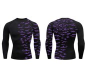 3D Print Compression Shirts for Men Athletic Quick Dry Tshirts Tops Gym Workout Fitness Undershirts Baselayers Anime Rash Guard