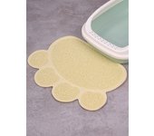 A cat claw shape waterproof pet cat and dog feeding mat, non-slip cat food mat, dog water bowl mat for indoor use