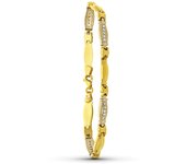 Pulsera de oro blanco y amarillo de 18 kilates PM-14000056