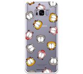 Funda original compatible con Samsung Galaxy S8 - Garfield Patron Caras