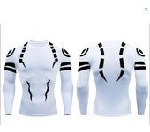Men's Compression Shirt Anime Jujutsu Kaisen 3D Print Workout Gym Rash Guard for Men Quick Dry erformance Jogging Sportswear