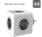 MASSFA EU Plug 5 AC Outlet Multiprise Power Strip Extension Powercube Electrical Socket 3680W Adapter for Home Office