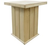 Mesa alta de jardín madera maciza de teca 60x60x107