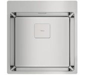 Fregadero Sobre-encimera Acero inoxidable Cuadrado 1 Senos Teka FORLINEA RS15 40.40 1Ø 3½ SQ C/REB SF Ref. 115000020 Inox 44cm x 50cm