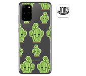 Tumundosmartphone Funda Gel Transparente para Samsung Galaxy S20+ Plus diseño Cactus Dibujos