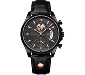 POEDAGAR Luxury Brand Man Watch Chronograph Date Waterproof Leather Watches For Men Casual Male Clock Sports Quartz Men's Watch