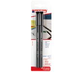 Edding Blister 2 Rotuladores 1200 Negro - Punta Fina - Tinta a Base de Agua - Trazo 1 Mm