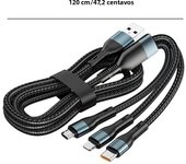 120W 5A 3 In 1 USB Fast Charging Cable Type C Micro USB Cable Data Cord For Realme Samsung Huawei P50 Phone USB Charging Cable