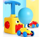 Juego de lanzador de Globos y coche eléctrico para niños y niños, Divertida juego de Carreras de Coche with Bomba de Globos de Juguetes para niños Pequeños