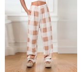 Women'S Plush Pajama Pants Soft Elastic Waist Mid-High Rise Sleep Pants Classic Plaid Pant Belt 2 Pockets Perfect For Winter