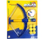 Arco Lanzabolas con 6 Bolas y Diana Azul Juguetes de verano DQTOYS