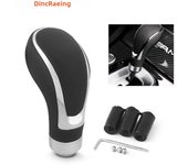 PU Leather Universal Car Gear Shift Knob Gear Stick Manual Transmission Shifter Lever With three adapters
