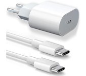 Cargador USB-C de 20 W + Cable USB-C a USB-C de 20 W Y 1 m para iPhone 15 Pro Max - iPhone 15 Plus - iPhone 15 Pro - iPhone 15 Pro