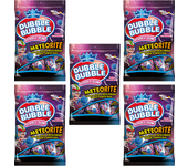 Pack 5 bolsas de 85g Dubble Bubble Meteorite Chicle hinchable pinta lenguas de color azul