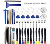 40 in 1 Mobile Phone Repair Tools Disassemble Repair Set for iPhone Screwdriver Combination Skid Multi Function Disassembly Kit