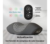 Electric Heating Vibration Neck Massage Pillow Shiatsu Kneading Cervical Massager Deep Tissue Waist Support Sleep Massage Pads