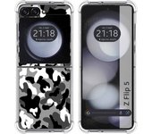 Funda Silicona para Samsung Galaxy Z Flip 5 5G diseño Snow Camuflaje Dibujos