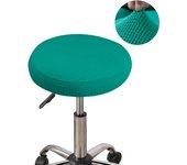 DUDUME Funda elástica de Jacquard para silla redonda, cubierta de cojín lavable para asiento de Bar, taburete de comedor, Color sólido