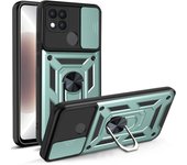 Slide Camera Case Shockproof Armor For OPPO A5 A7 A8 A12 A15 4G Car Magnetic Holder Ring Protect Cover For OPPO A16 A17 A31 A38