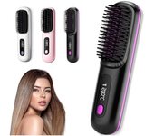 Cepillo alisador portátil Numoya Go Brush Pro, cepillo alisador de cabello Go Brush Pro de Numoya (rosa)