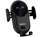 Cargador inalámbrico para coche, soporte de teléfono de montaje automático con ventosa, Sensor infrarrojo, sujeción automática, 10W
