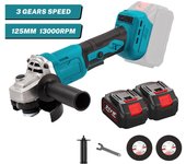 Amoladora angular eléctrica sin escobillas, 125MM, velocidad Variable para batería de 21V y 18v, máquina cortadora, herramienta eléctrica para carpintería