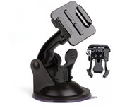 FGNS.Soporte de Ventosa Compatible con gopro, SJCAM, y Otras cámaras de acción. Aplique al Parabrisas y la Ventana del automóvil, sin Polvo, limpie y Alise Las Superficies Planas