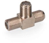 CONECTOR DERIVADOR "F" FORMA "T" 3 MACHOS - PARABOLICAS ENVASADO EDM