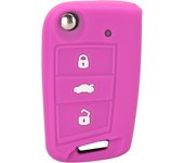 jingyuqin 3 Button Silicone Key Fob Cover Case For VW Polo 2016 Golf 7 MK7 For Skoda Octavia Combi A7 For SEAT Leon Ibiza CUPTRA