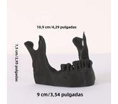 1 pc Gothic horror style skull tooth phone holder, black classic, creative skull design, home and office phone holder decoration