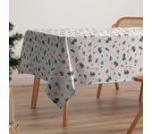 Gamusi Mantel navidad antimanchas algodón estampado impermeable tacto tela JOY