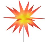 vidaXL Lámpara de Navidad con LED y estaca tierra plegable roja 57 cm