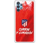 Funda original compatible con Samsung Galaxy A32 - Atlético de Madrid Coraje y corazón
