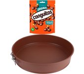 Pack repostería:CONGUITOS NEGROS DOYPACK 220G+Molde tarta 26x6.5cm acero agros