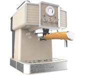 Cecotec Cafetera Express Power Espresso 20 Tradizionale Light Beige. 1350 W, Espresso y Cappucicno, 20 Bares, 1,5 L