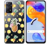 Funda Silicona Transparente para Xiaomi Redmi Note 11 Pro / 11 Pro 5G diseño Piña Dibujos