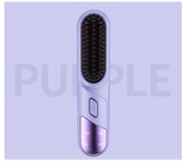 Cepillo alisador de cabello inalámbrico, mini peine alisador de cabello portátil, alisador de pelo inalámbrico, recargable por USB, calentamiento rápido, ligero para viajes