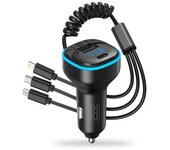 XO Adaptador Bluetooth para Coche Inalámbrico 50 - Reproduce Desde Smartphone y Pendrive - Puerto USB y Tipo C - Función Manos Libres