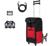 MAGIC SELECT Carretilla de Mano de Aluminio. Carrito de Transporte con 6 Ruedas Triangulares para Escalera. Carro de Carga Plegable con Capacidad de 75kg para Almacén. Carrito Portátil, Ligero, Resistente.