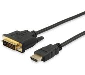 Equip Cable Adaptador HDMI a DVI de 2m para Video Digital con Triple Blindaje