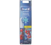 Oral B  Recambio De Cepillo electrico Spider Man 4 recambios