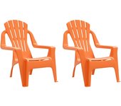 vidaXL Sillas de jardín niños 2 uds aspecto madera PP 37x34x44 cm