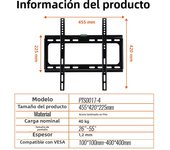 Universal TV Wall Mount Bracket for Most 26-55 Inch LED Plasma TV Mount up to VESA 400x400mm and 110 LBS Loading Capacity